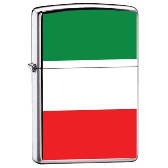 Zippo Lighter - Flag of Italy High Polish Chrome