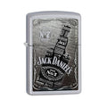 Zippo Lighter - Jack Daniel's Wrapped Into One Satin Chrome Zippo Zippo   