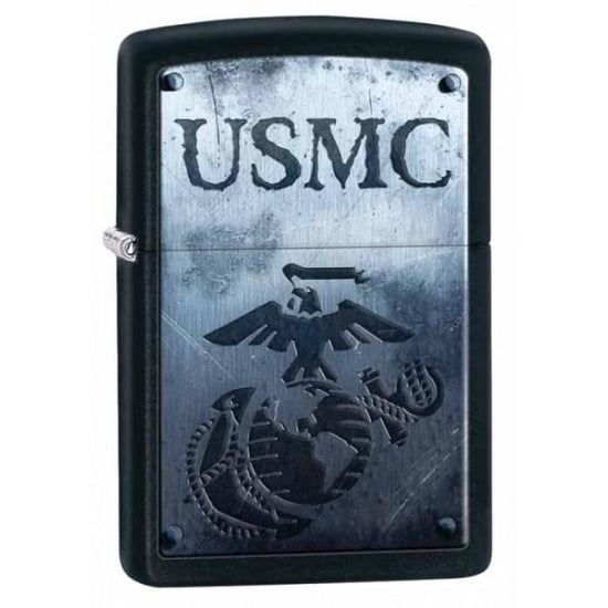 Zippo Lighter - U.S. Marines USMC Black Matte