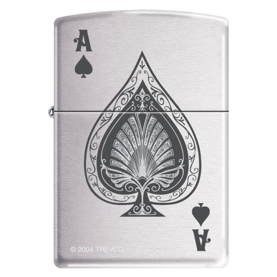 Zippo Lighter - Vintage Spade Brushed Chrome
