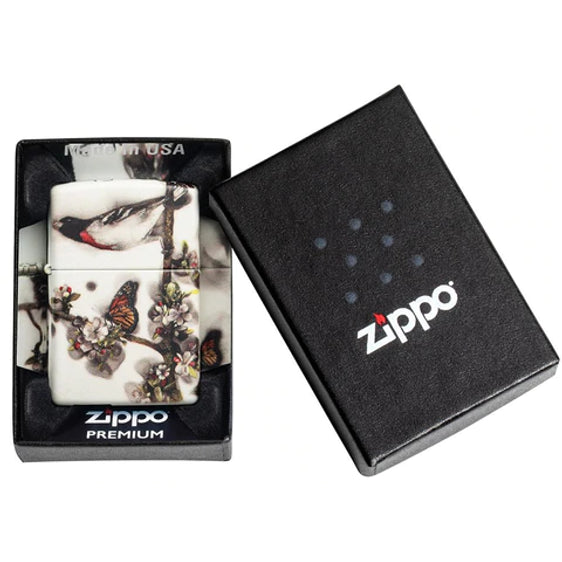 
Zippo Lighter - Spazuk Bird and Beautiful Monarch Butterflies